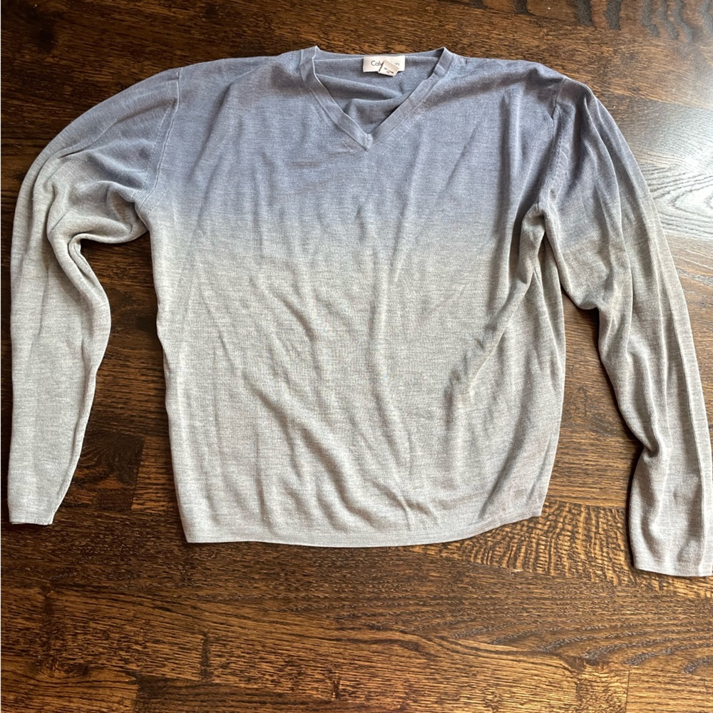 Calvin Klein sport shirt, long sleeve, says XL but fits like large. 74% silk